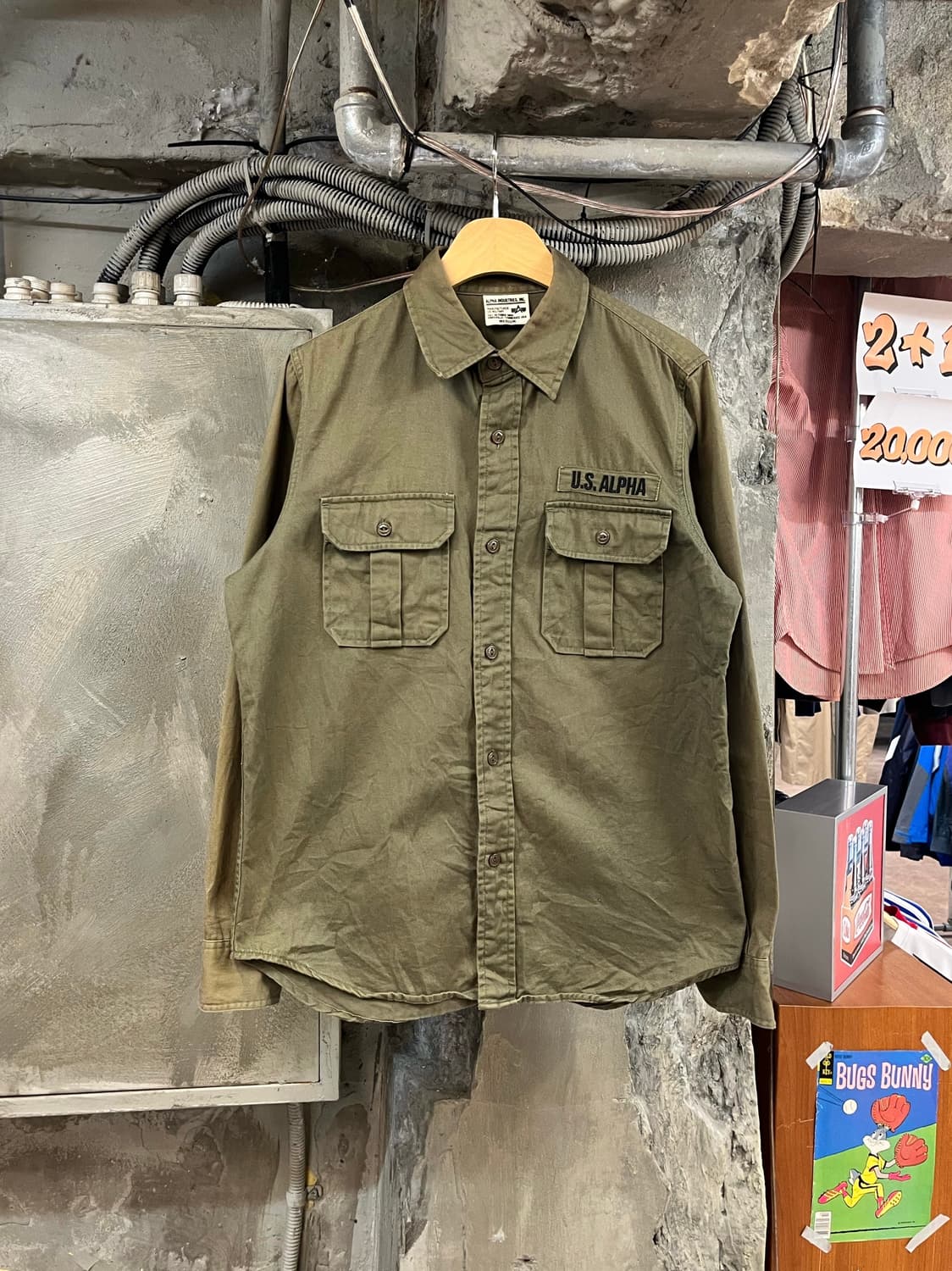 알파인더스트리 셔츠 카키 M #csz2996 상품이미지2