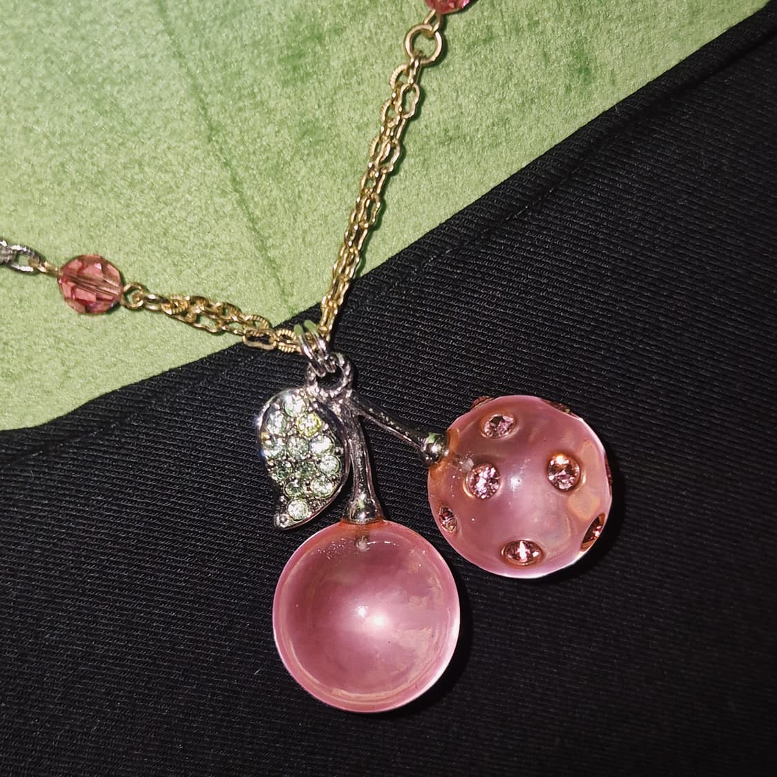 05s 레어 안나수이 빅 체리 큐빅 목걸이 상품이미지10