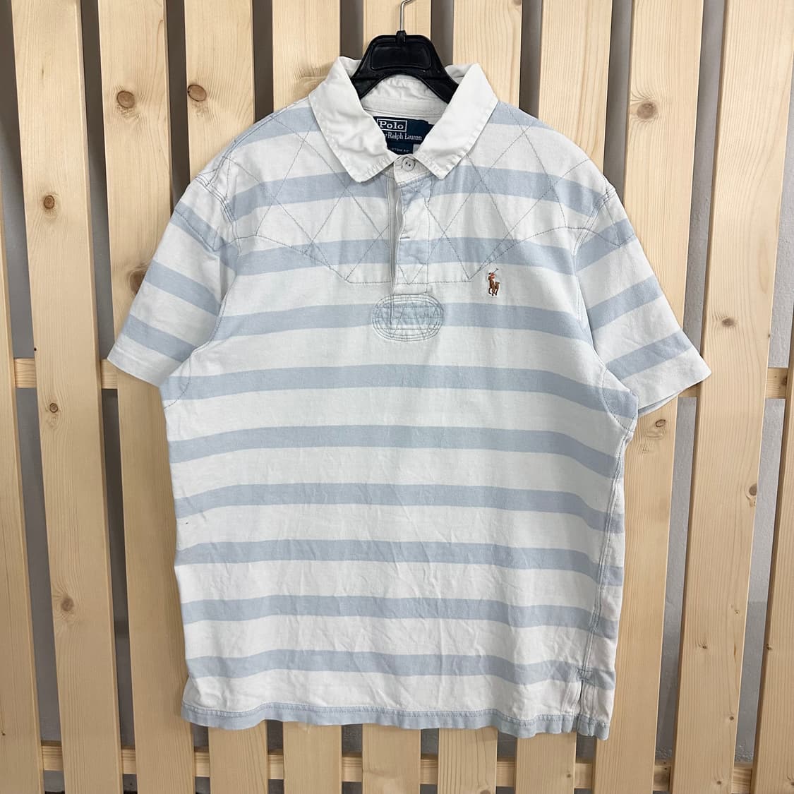 (L) 폴로 랄프로렌 스트라이프 럭비 반팔 카라티 상품이미지1