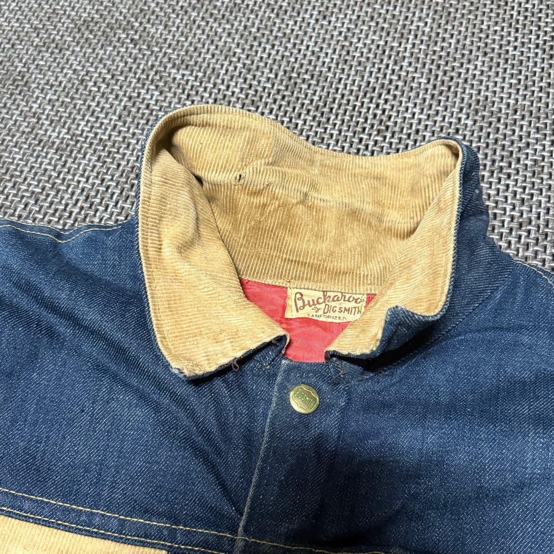 60~70s Big Smith 코듀로이 액센트 데님 웨스턴 워크자켓 상품이미지6