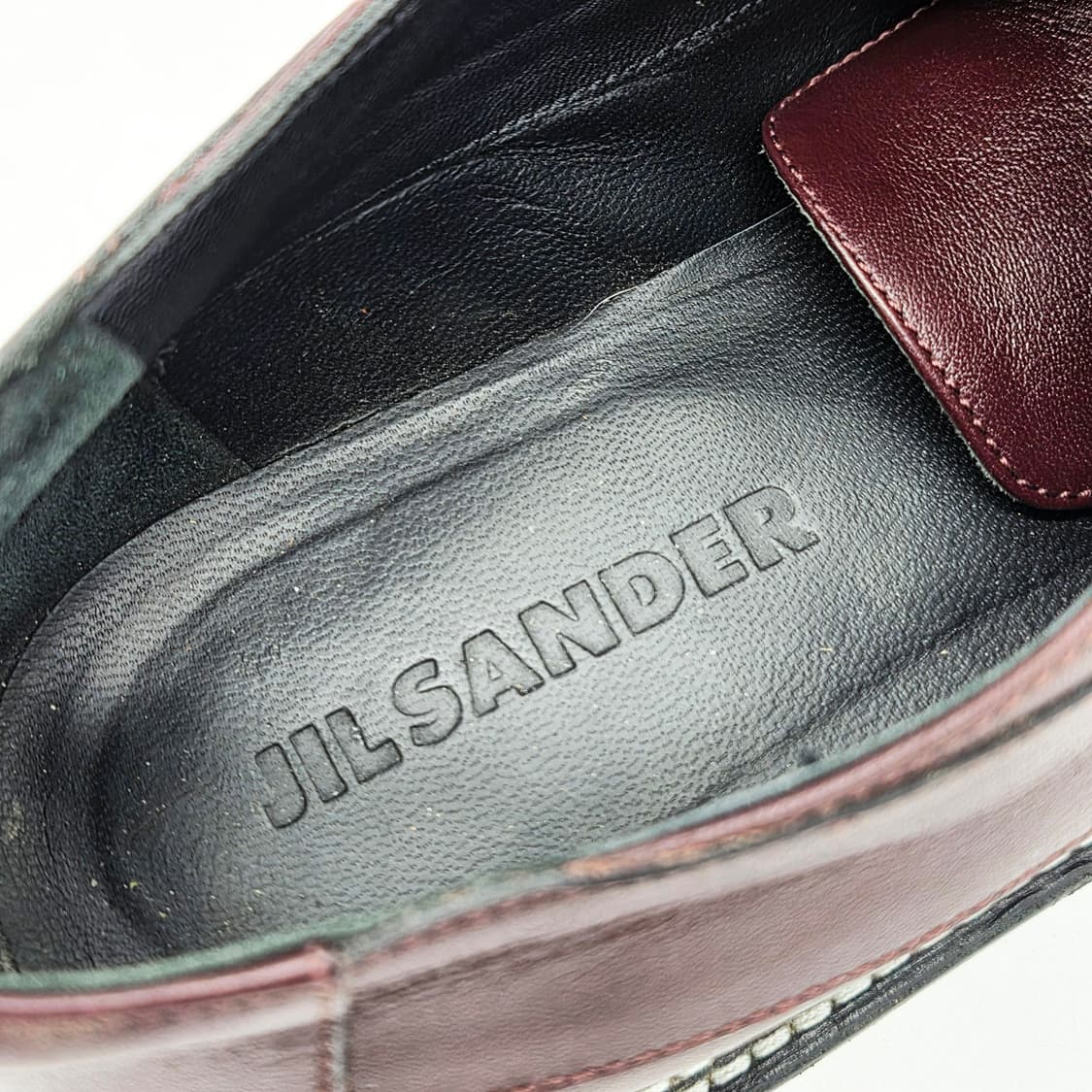 질샌더 우먼스 레이스업 슈즈 버건디 (39) 상품이미지4