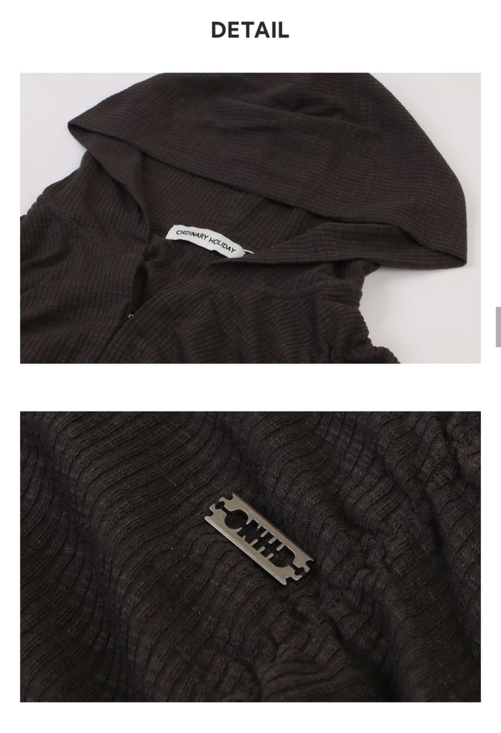 오디너리 홀리데이 SHIRRING HOOD CARDIGAN 상품이미지5
