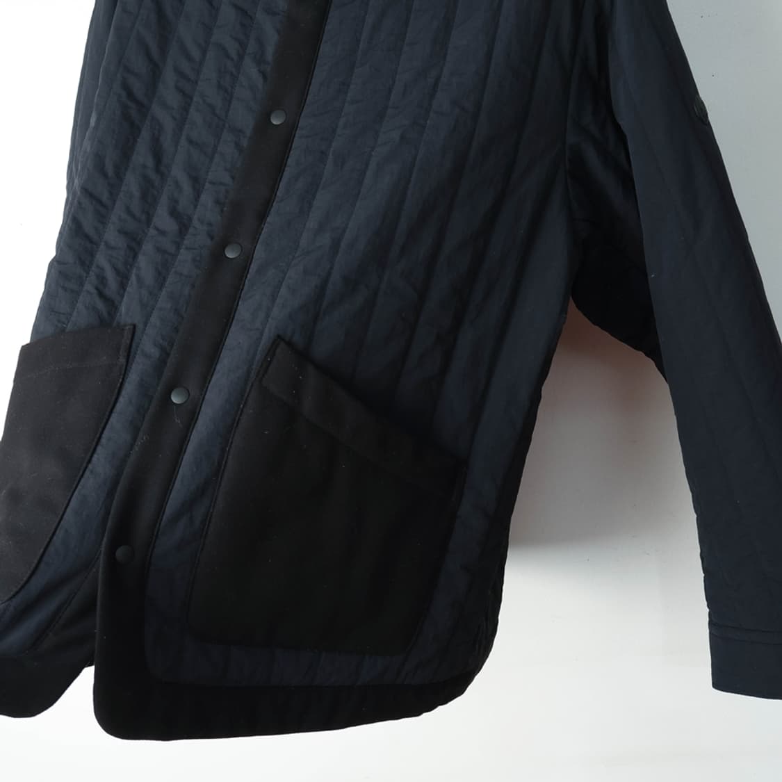 105/커스텀멜로우 새드스마일 버티컬 패딩셔츠 상품이미지6