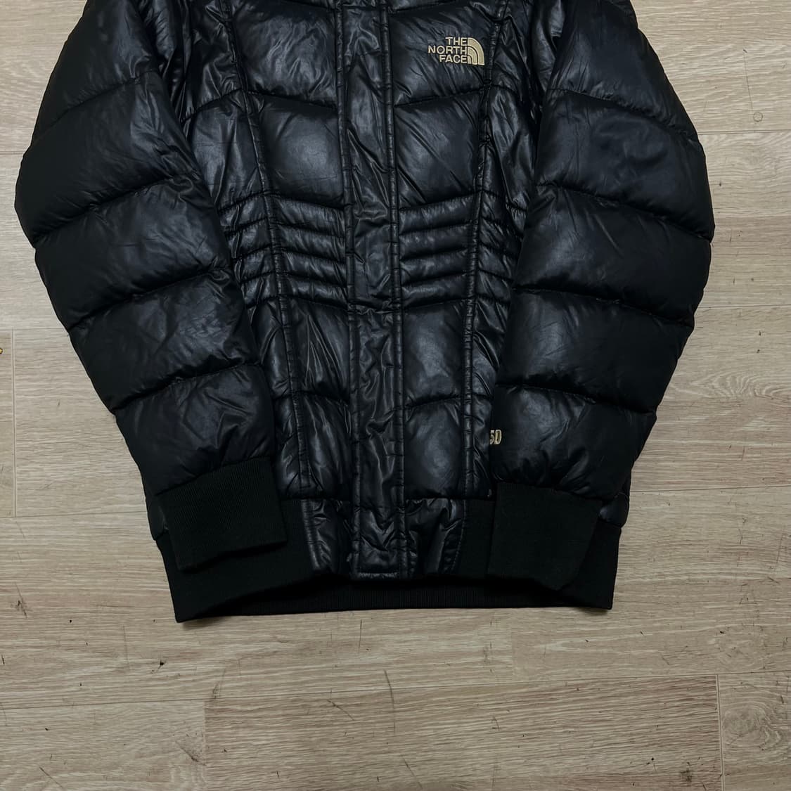 노스페이스 키즈 다운 550 하프돔 후드 패딩 점퍼 [블랙] 10-12세 상품이미지3