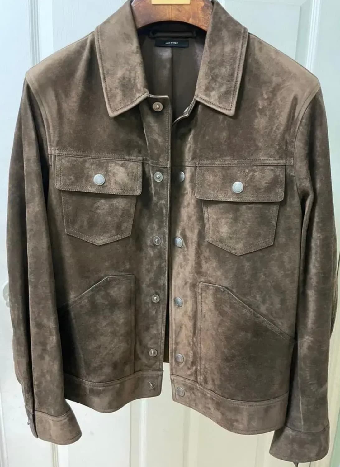 [미개봉 새상품] 톰포드 캐시미어 스웨이드 트러커 시그니처 브라운 48 상품이미지2