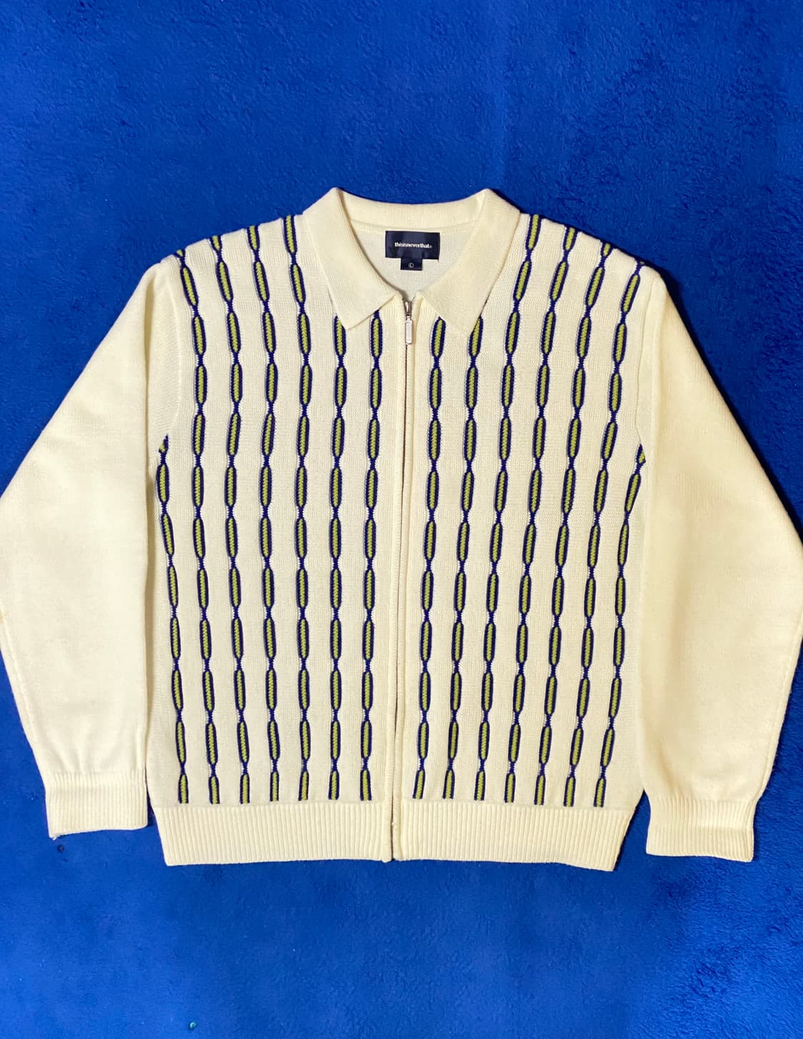 디스이즈네버댓 체인 폴로 집업 니트 L 상품이미지1