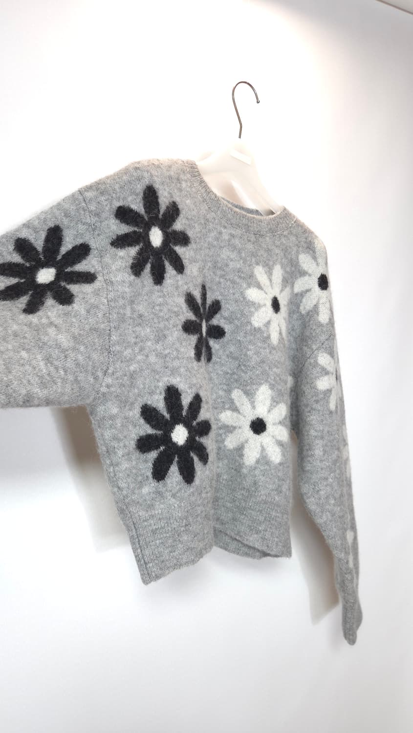 산드로 플로러 알파카 풀오버 니트 탑 1 사이즈 상품이미지5