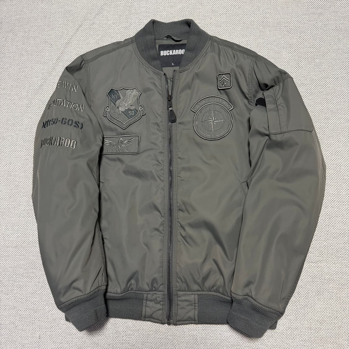 버커루 자수 밀리터리 항공 자켓 상품이미지1