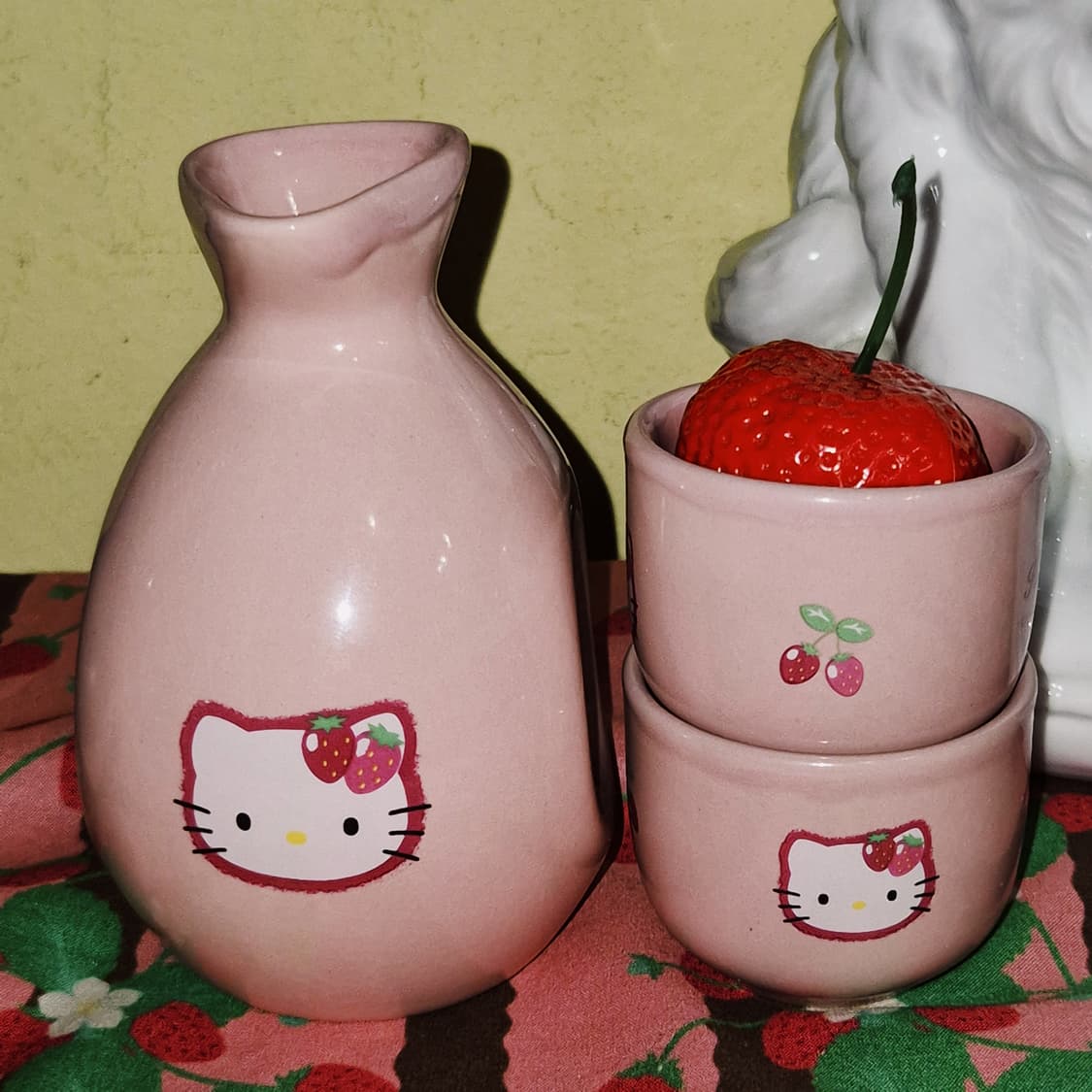 00s 고전 딸기 키티 도자기 주병 세트 상품이미지9
