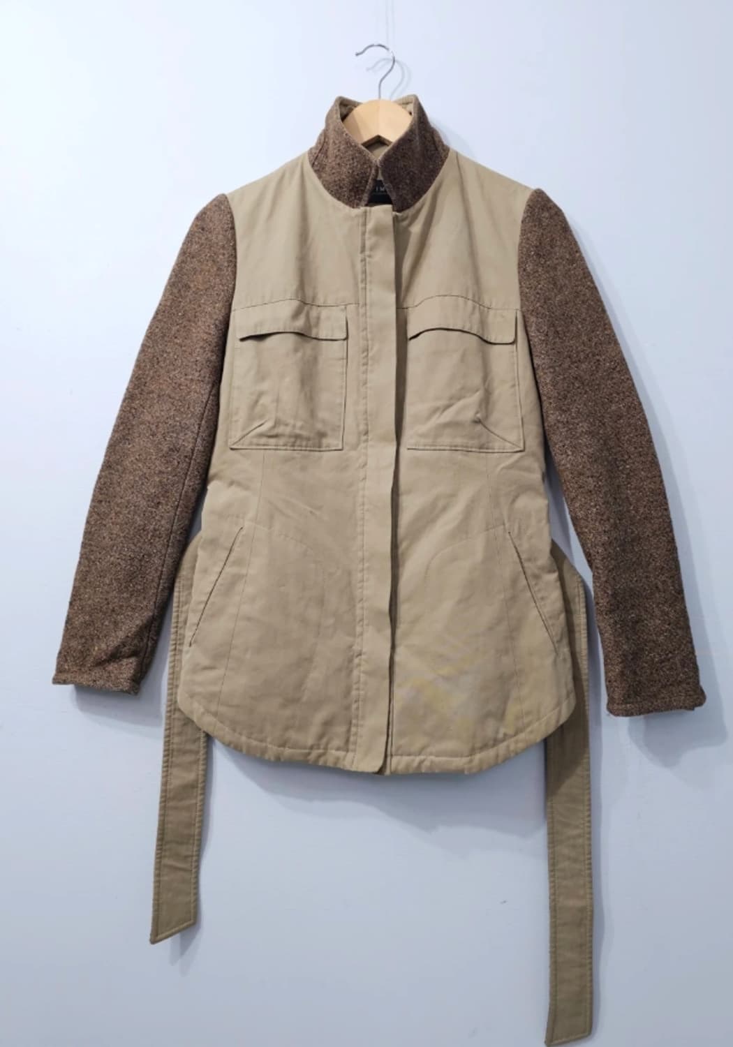 타임 TIME 벨티드 배색 자켓 ~55 상품이미지4