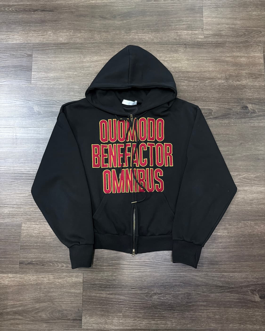 크롭 자수 후드집업 상품이미지1