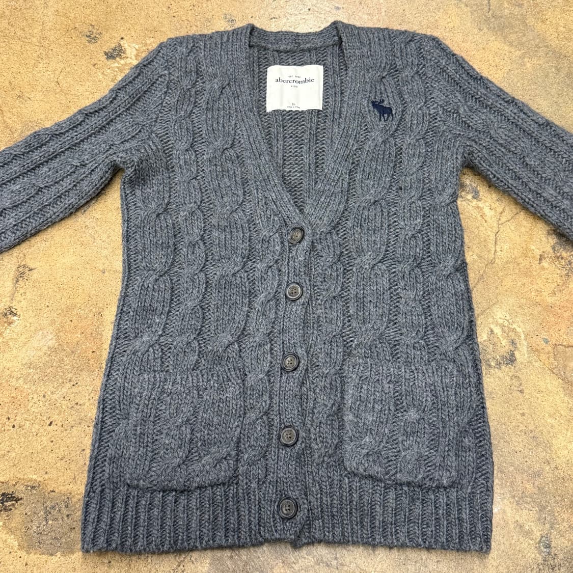 아베크롬비 그레이 니트 가디건 상품이미지3