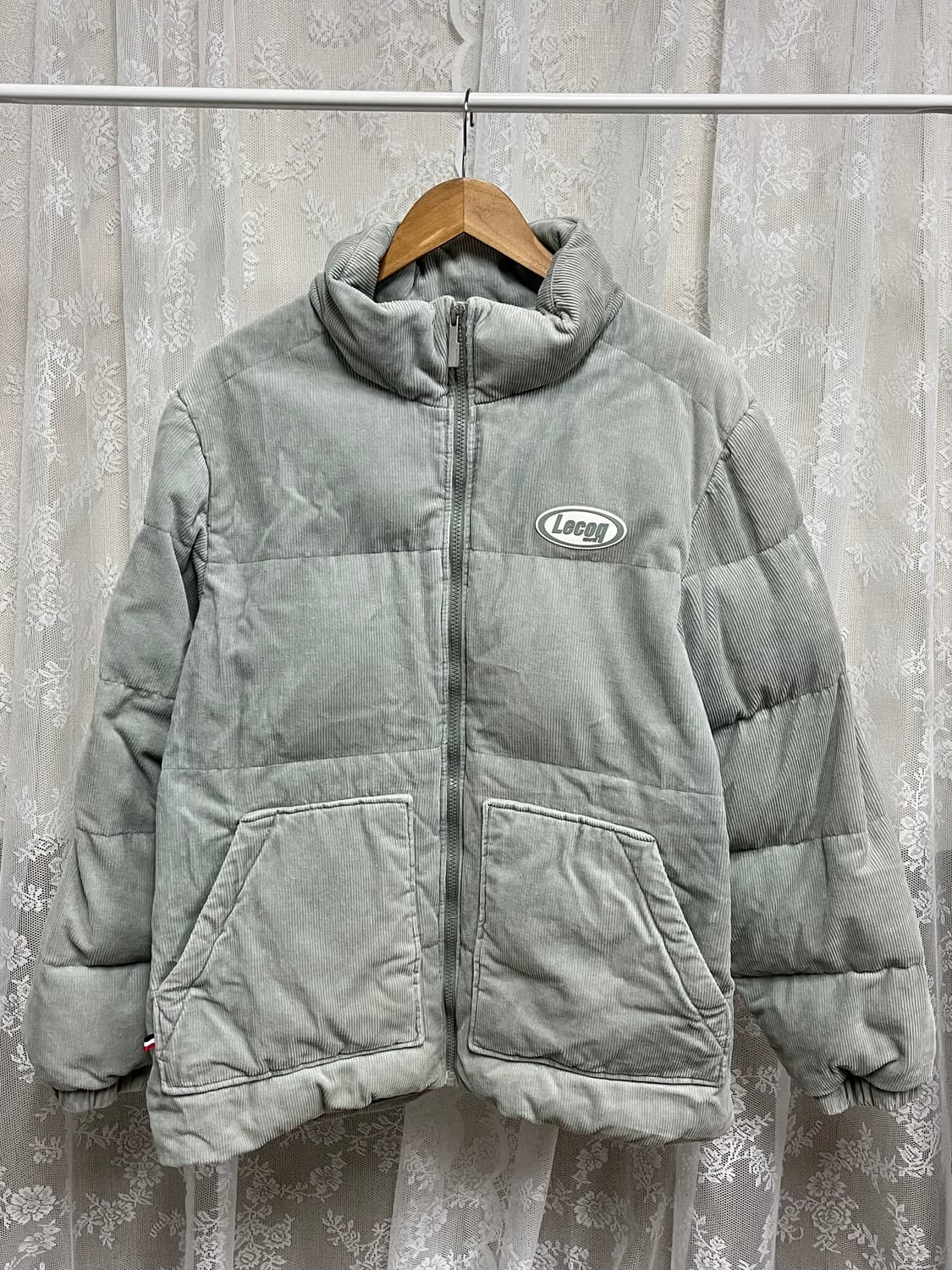 XL) 르꼬끄 코듀로이 덕다운 패딩 점퍼 민트 상품이미지1