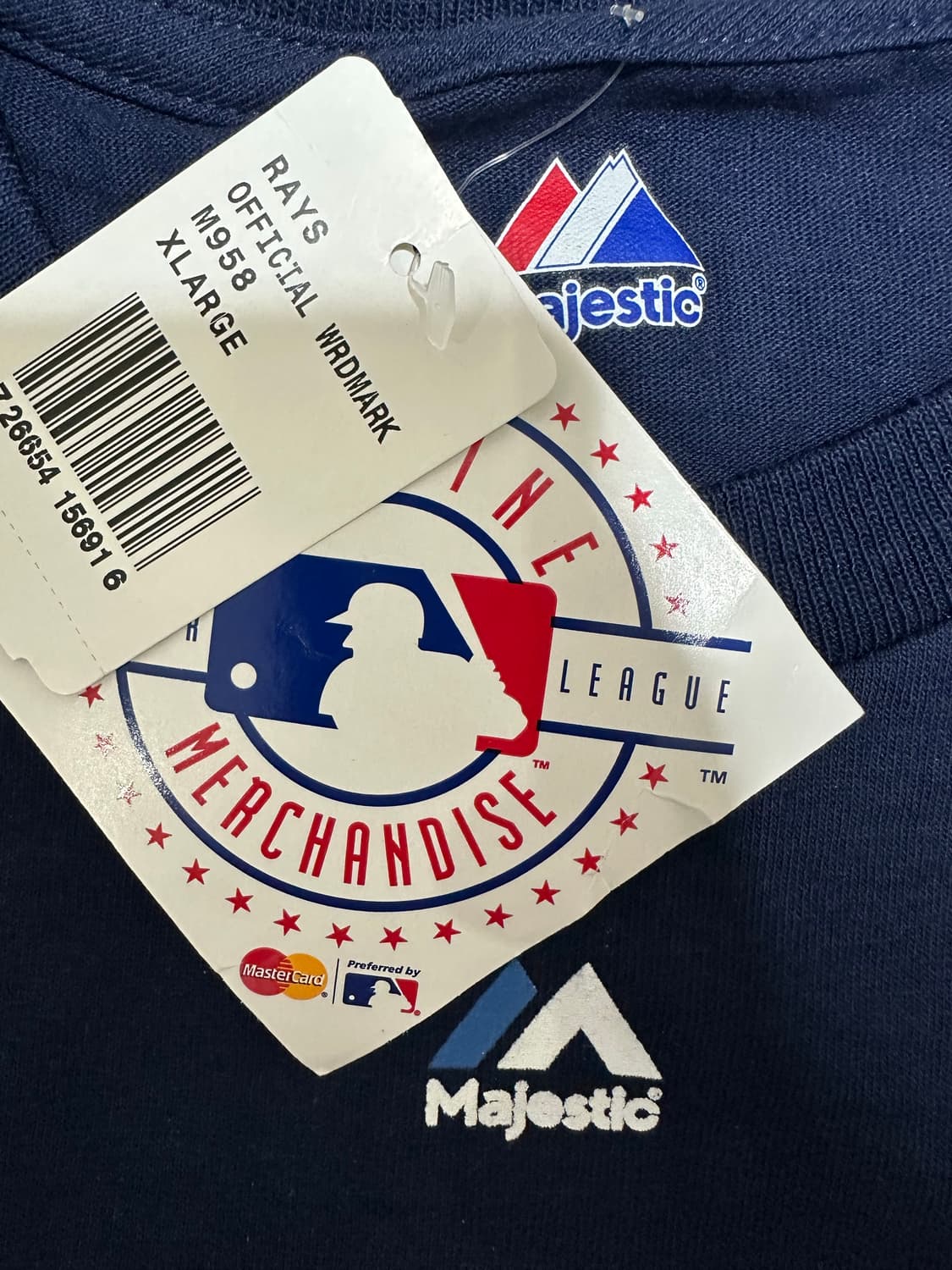 마제스틱 새상품 탬파베이 레이스 반팔 티셔츠 네이비 남녀공용 상품이미지3