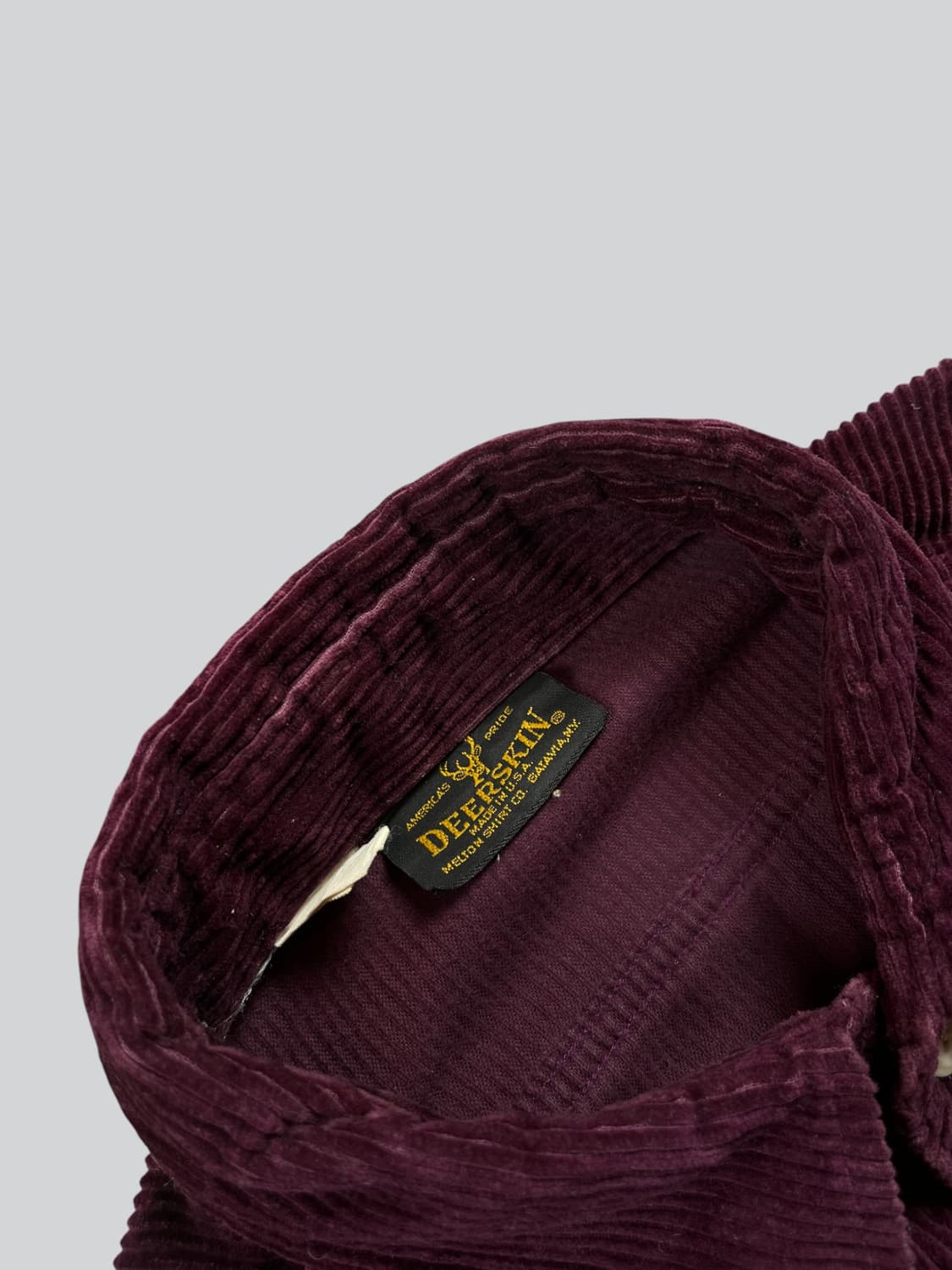 Usa made Deerskin 와인컬러 코듀로이 셔츠 상품이미지3