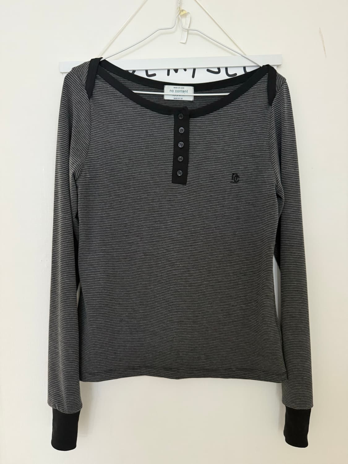 노컨텐츠 보트넥 스트라이프 티 상품이미지2