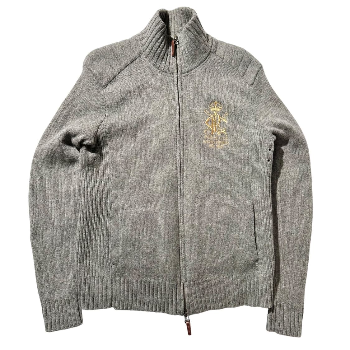 폴로 랄프로렌 램스울 크레스트 로고 투웨이 집업 니트 가디건 상품이미지2