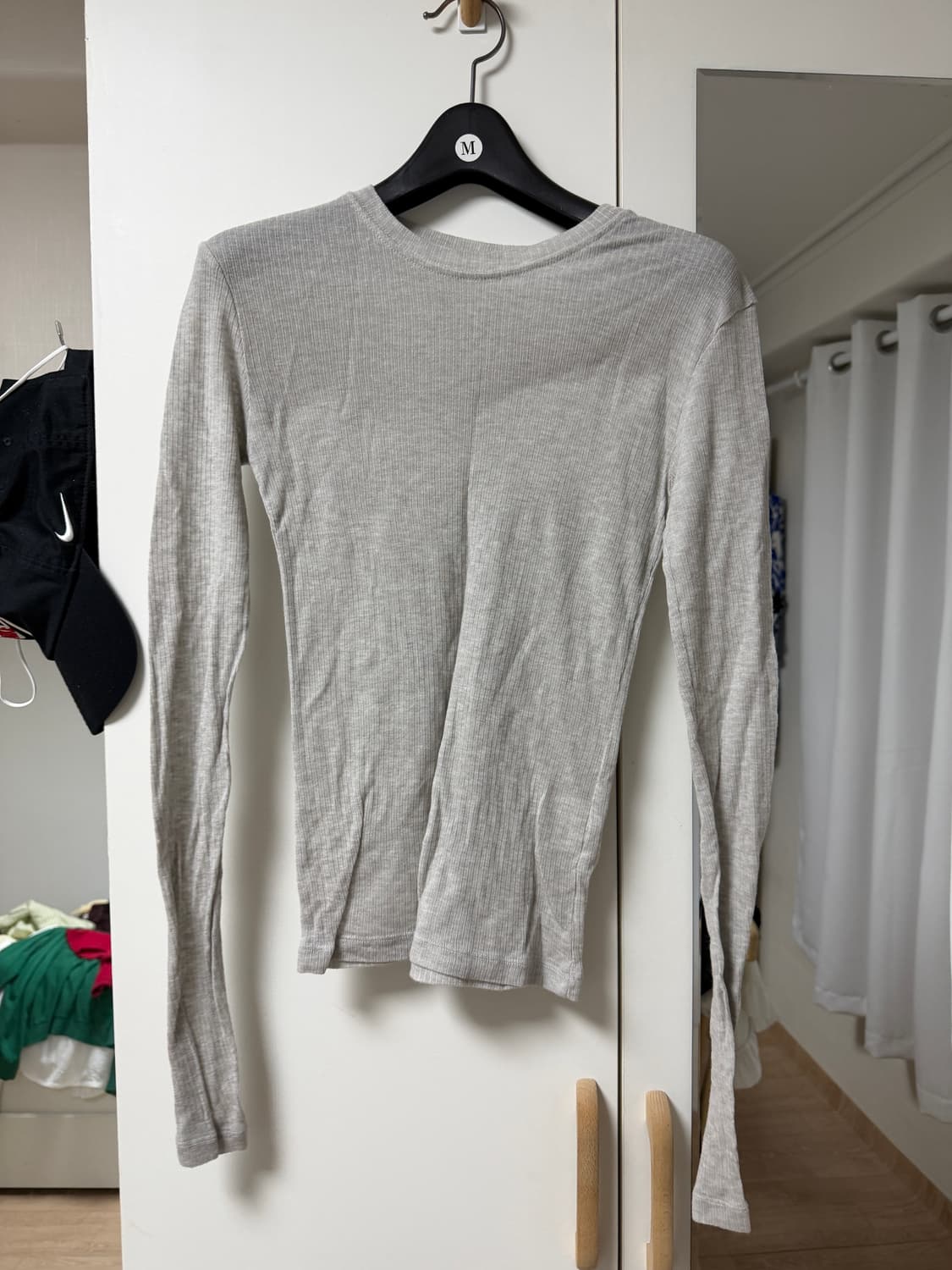 기본템 화이트/그레이 긴팔 티셔츠 ( 새상품) 2개가격 상품이미지4