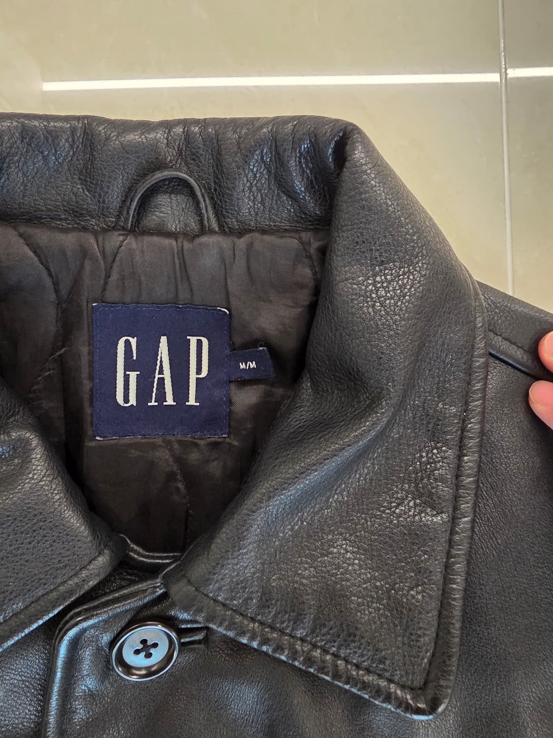올드 갭 레더 카코트 M/GAP LEATHER CAR COAT M 상품이미지3