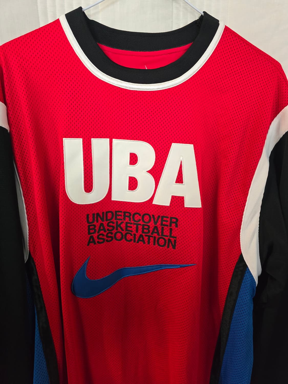 나이키 언더커버 롱슬리브 슈팅 탑 레드 블랙 상품이미지1