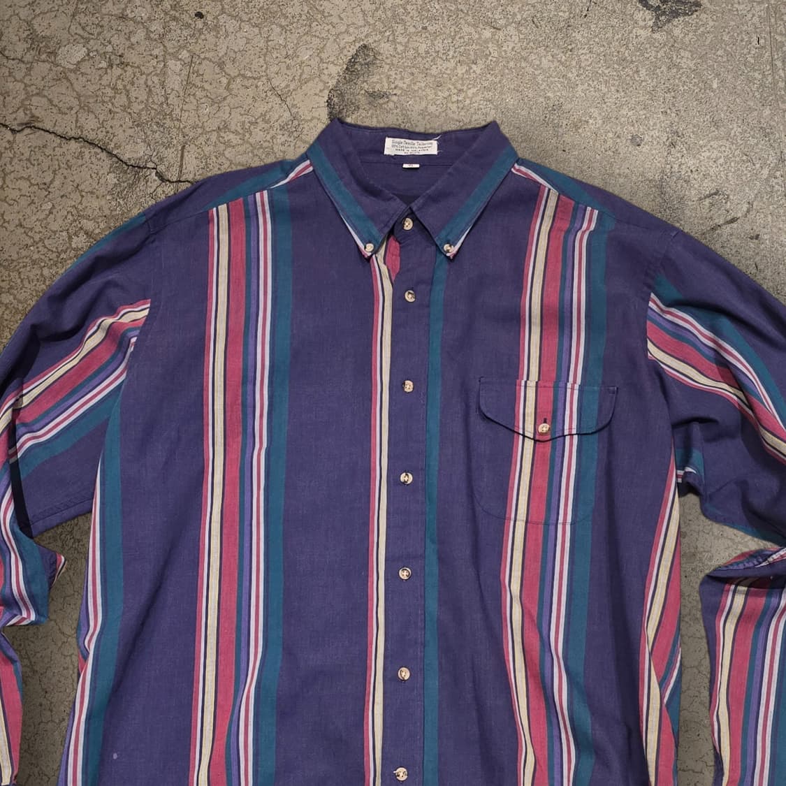 80s 스트라이프 버튼다운 셔츠 상품이미지2