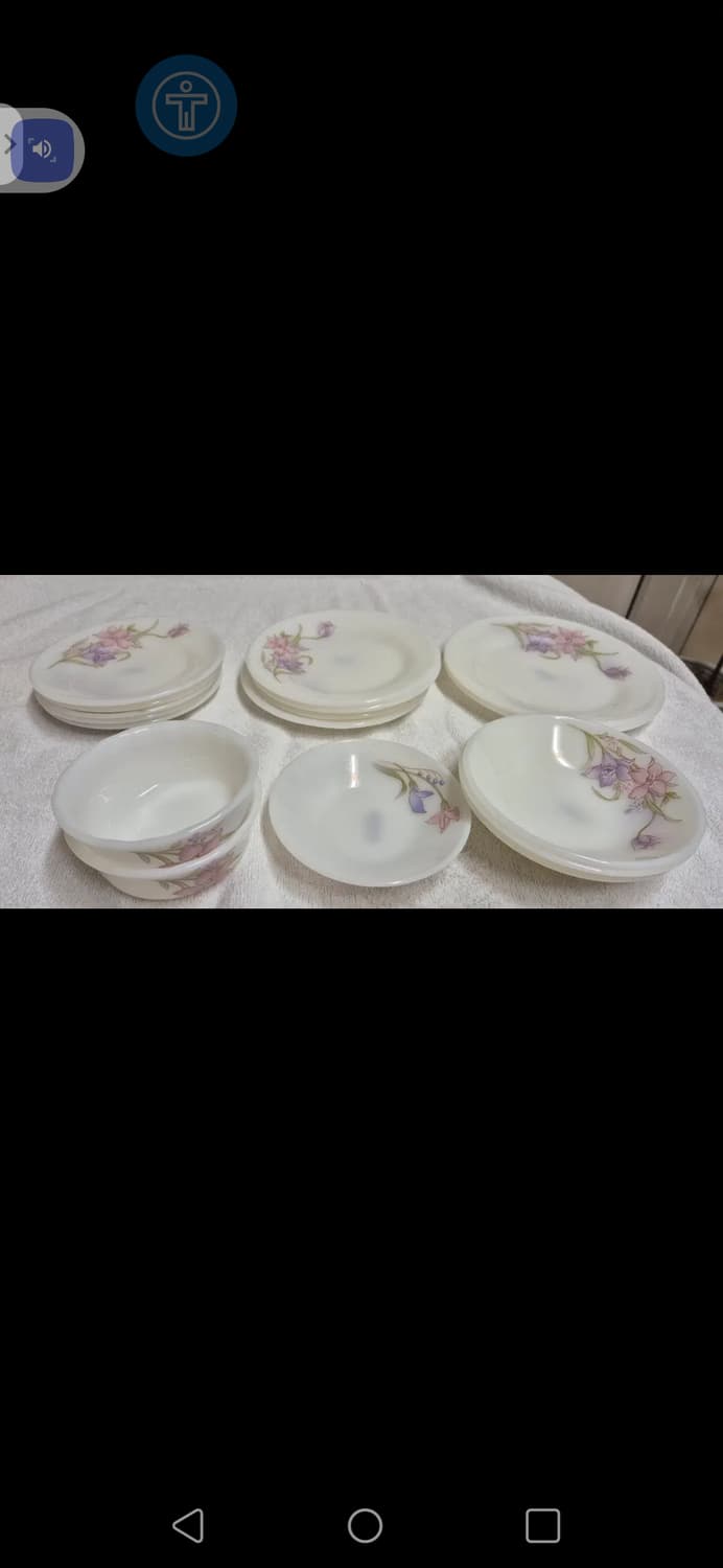 특가!(새제품. 수입브랜드.빈티지 식기류)Stony 밀크 꽃무늬 접시 & 상품이미지3