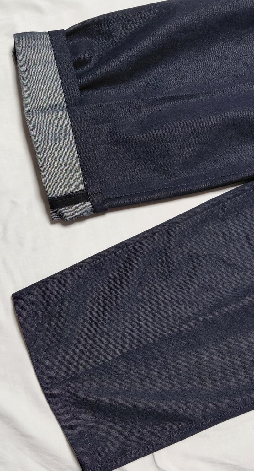 [S] 일본 grove(그로브) 핀턱 데님 라이크 와이드 팬츠 상품이미지3