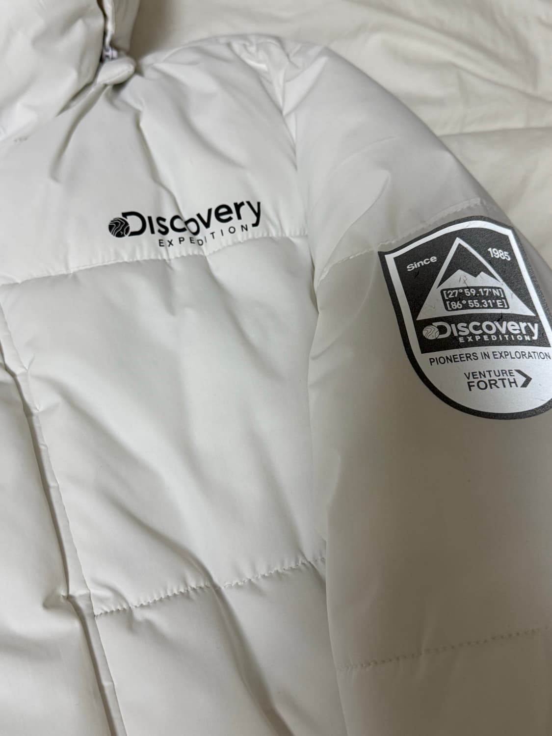 디스커버리롱패딩 S90 화이트 상품이미지2
