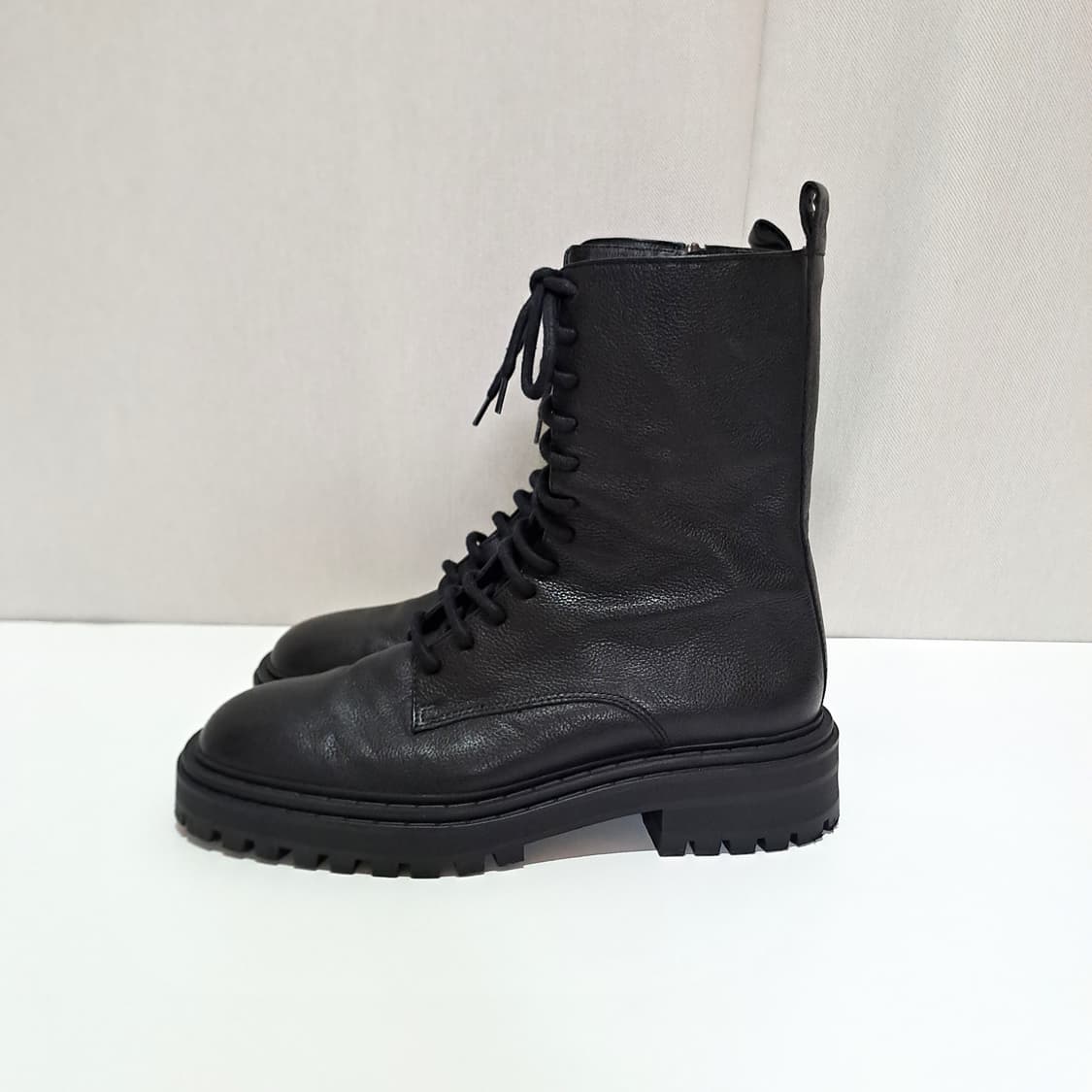 (택포) 마시모두띠 가죽 블랙 워커 265 B781 상품이미지4