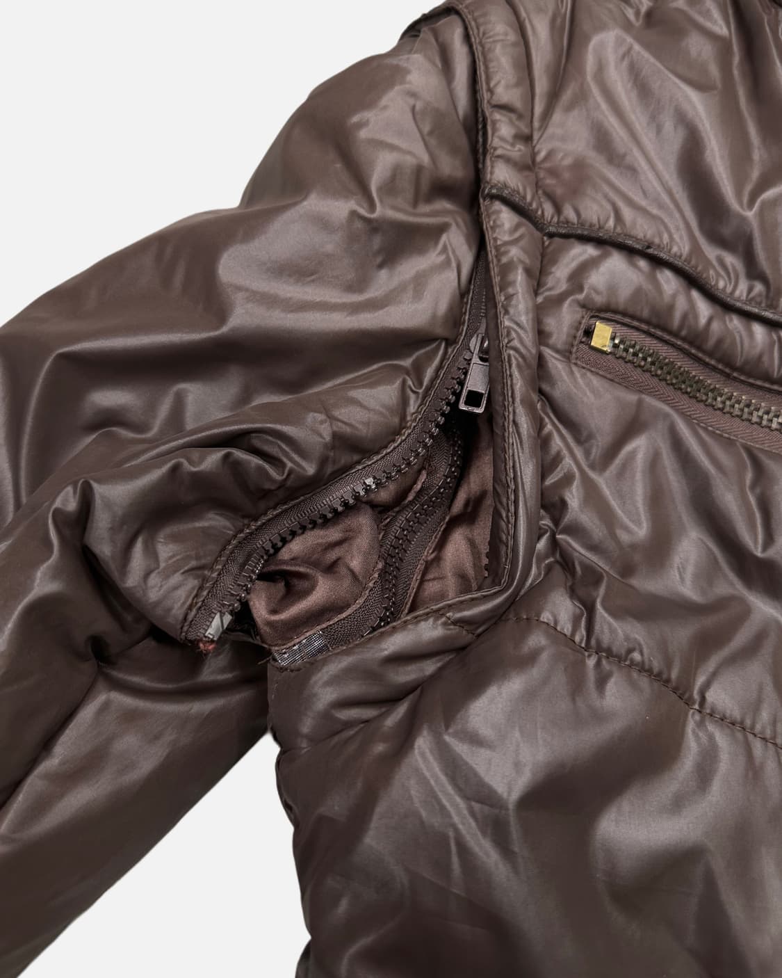 brown layered western paded jacket 상품이미지4