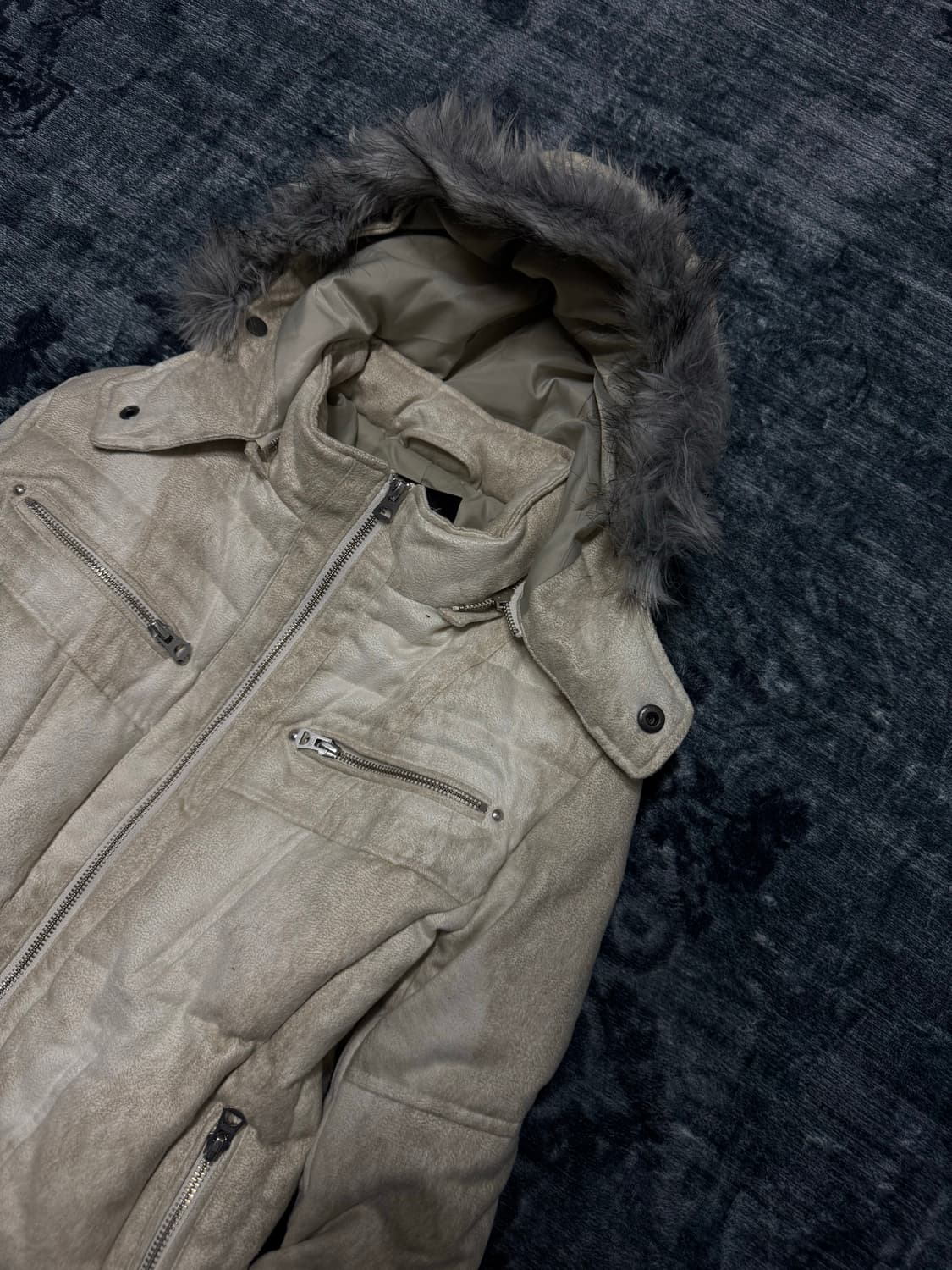 Tornado mart fake suede fur down jacket 상품이미지3