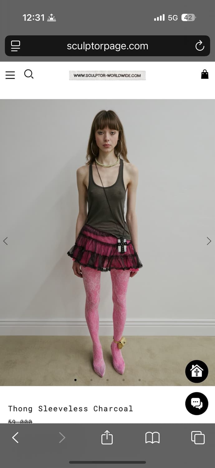 스컬프터 thong sleeveless charcoal s 상품이미지1
