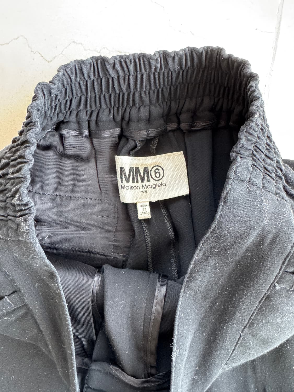 엠엠식스 MM6 후들후들한 세미와이드 팬츠 블랙 36  상품이미지3