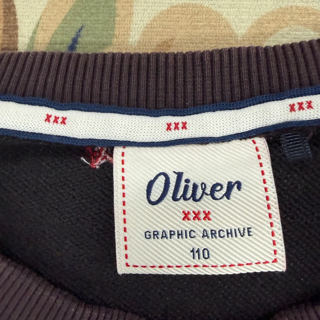 (XXL)올젠 OLZEN 올리버 엠브로이드 맨투맨 상품이미지2