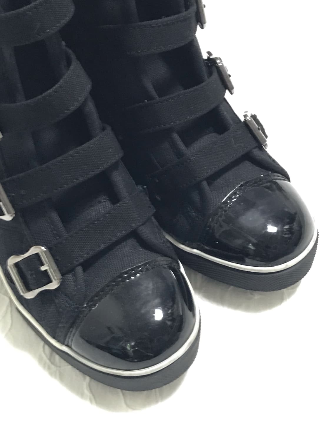 빈티지 갸루 퀼팅 버클 웨지힐 스니커즈 235 상품이미지9