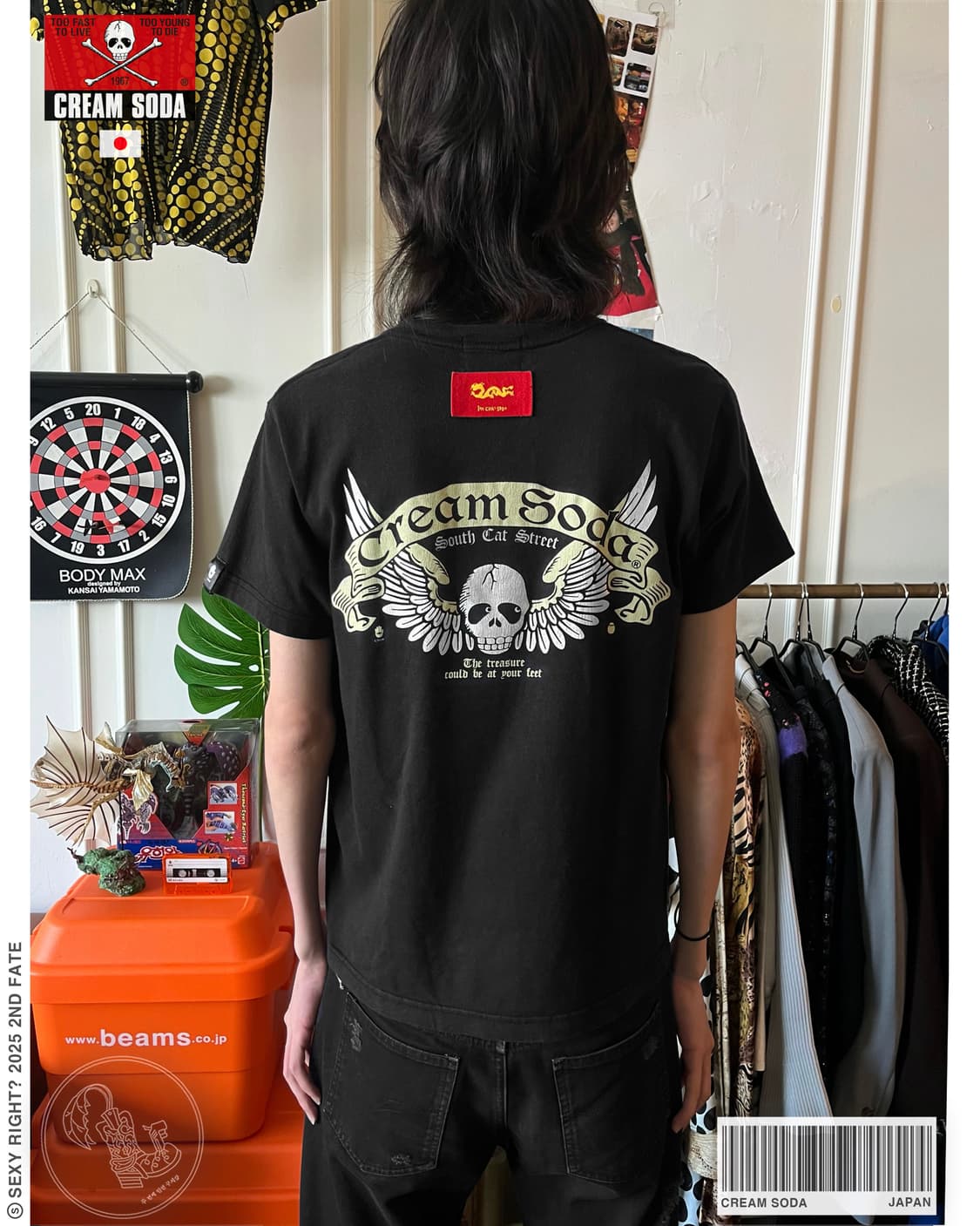 CREAM SODA Vintage Wings Skull T-Shirt 상품이미지1