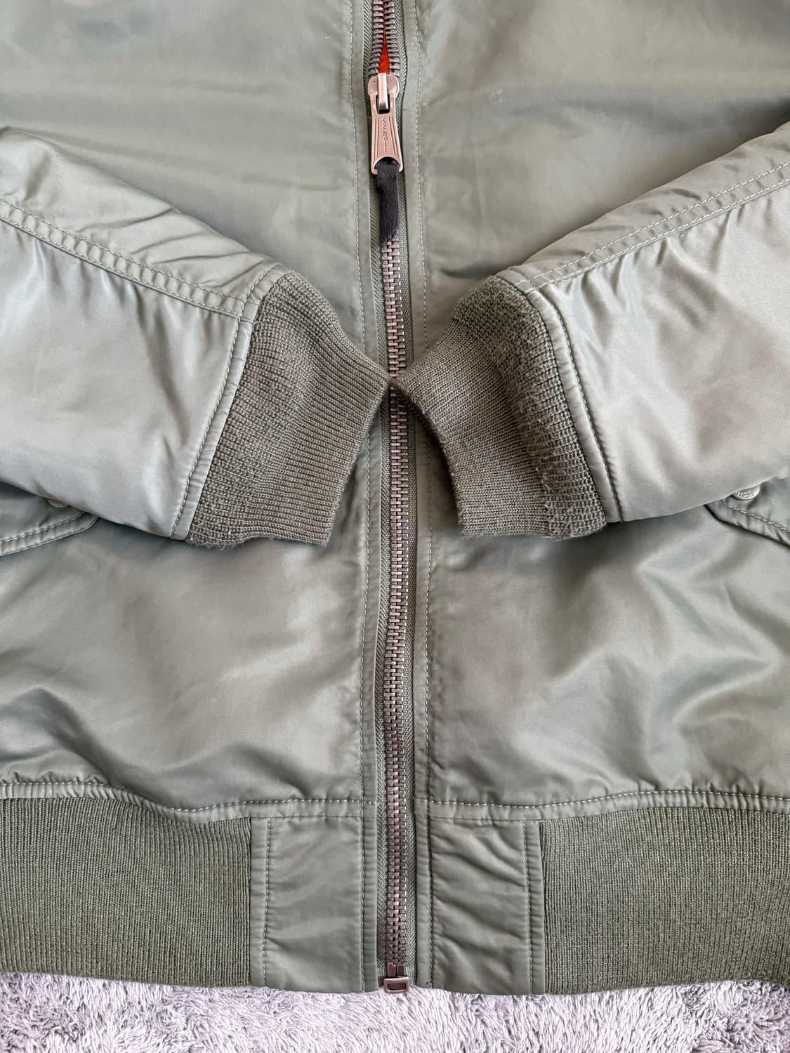 쇼트 NYC 플라이트 자켓 블루종 항공점퍼 ma-1 봄버 자켓 L 상품이미지7