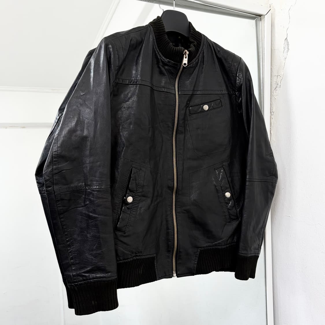 버커루 양가죽 바이커 자켓 상품이미지1