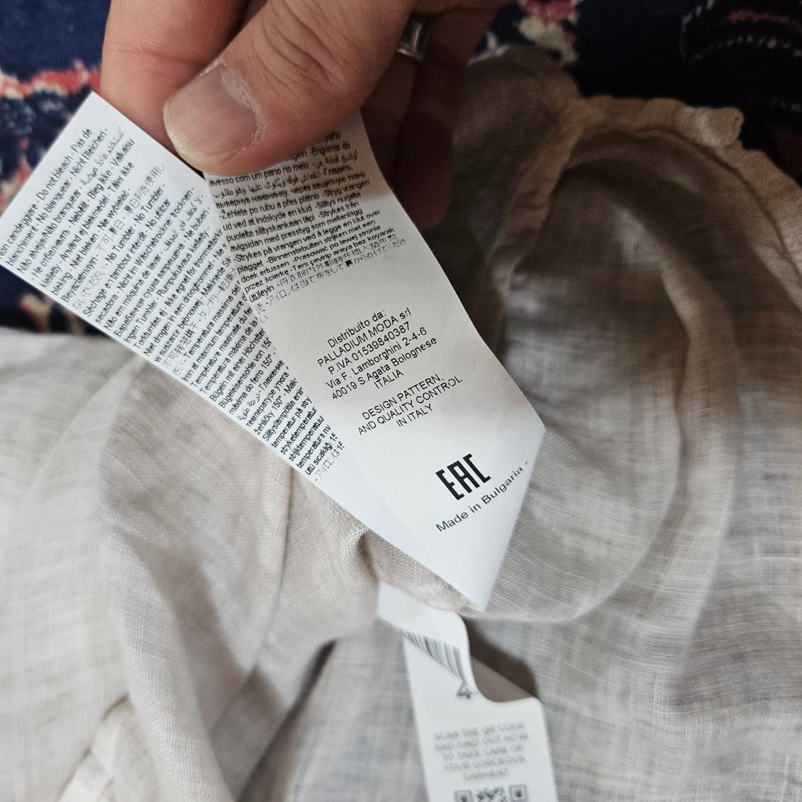 120%리노(120%Lino) in Italy 셔링 디테일 셔츠 M 상품이미지8