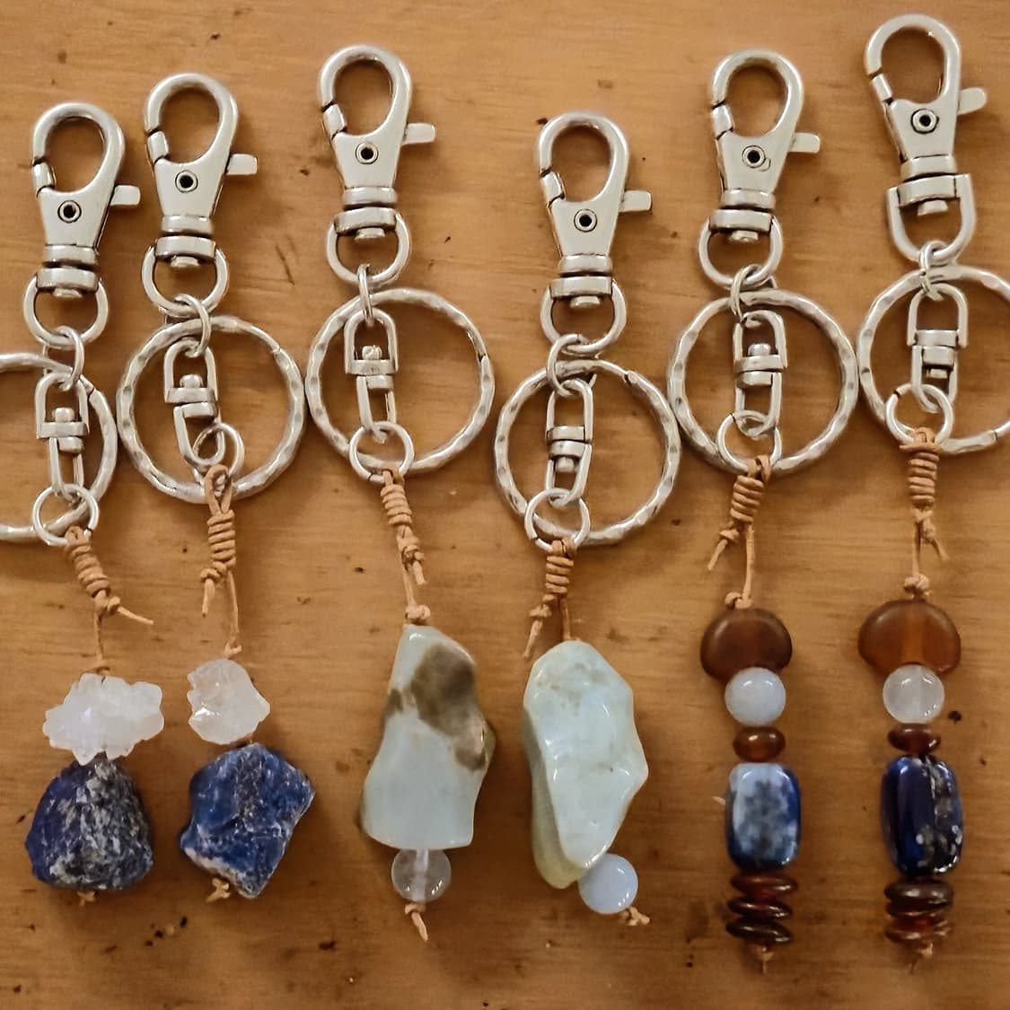 소뿔-아쿠아마린-라피스라줄리 열쇠고리 상품이미지3