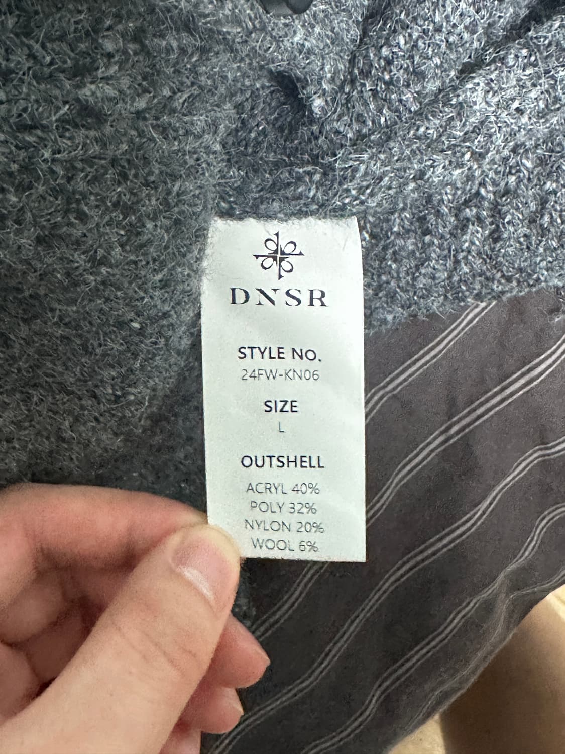 (L) DNSR 베이직 라운드 가디건 차콜 상품이미지4
