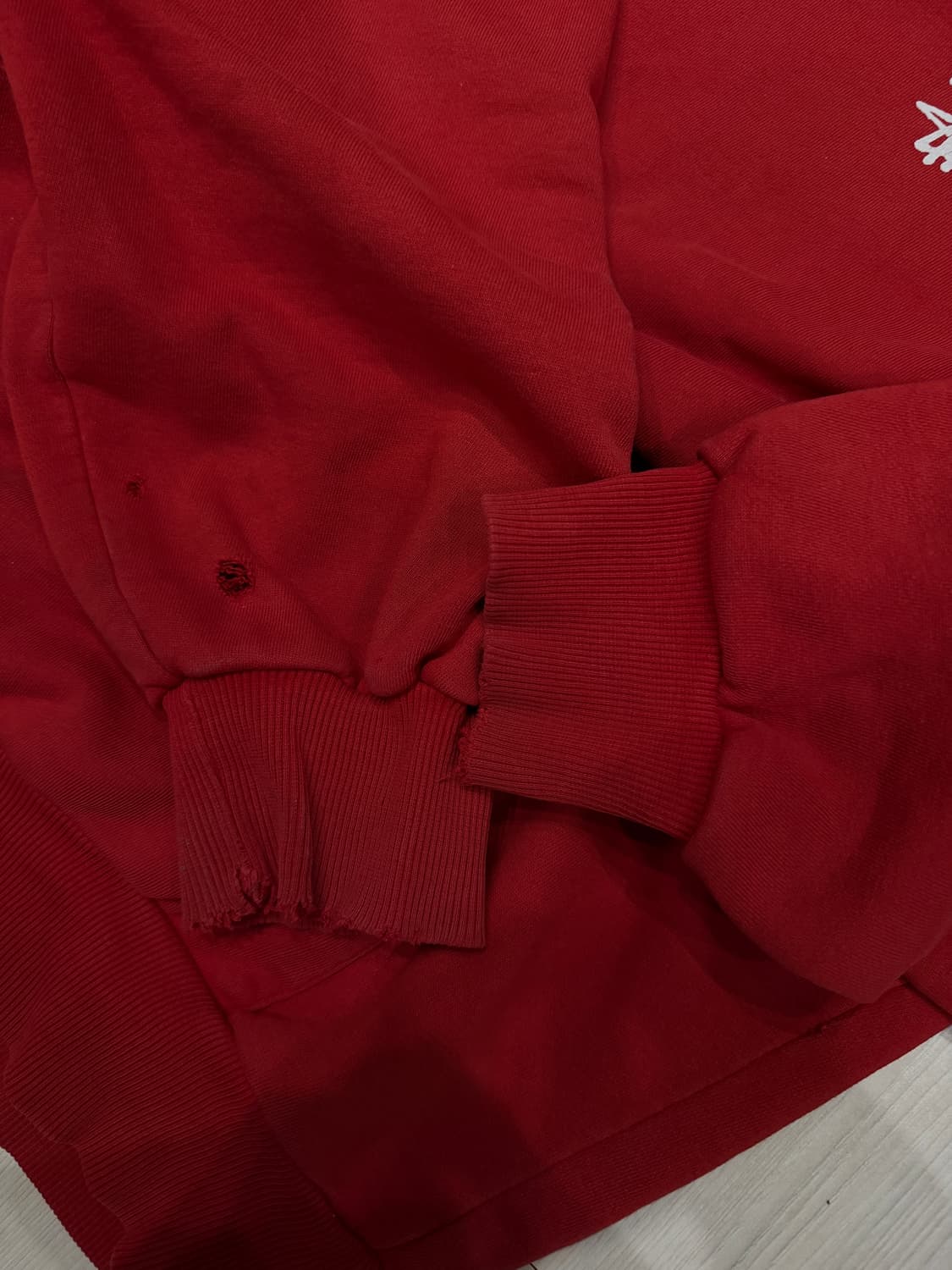 [L] 90's 빈티지 스투시 월드투어 후디 레드 상품이미지5