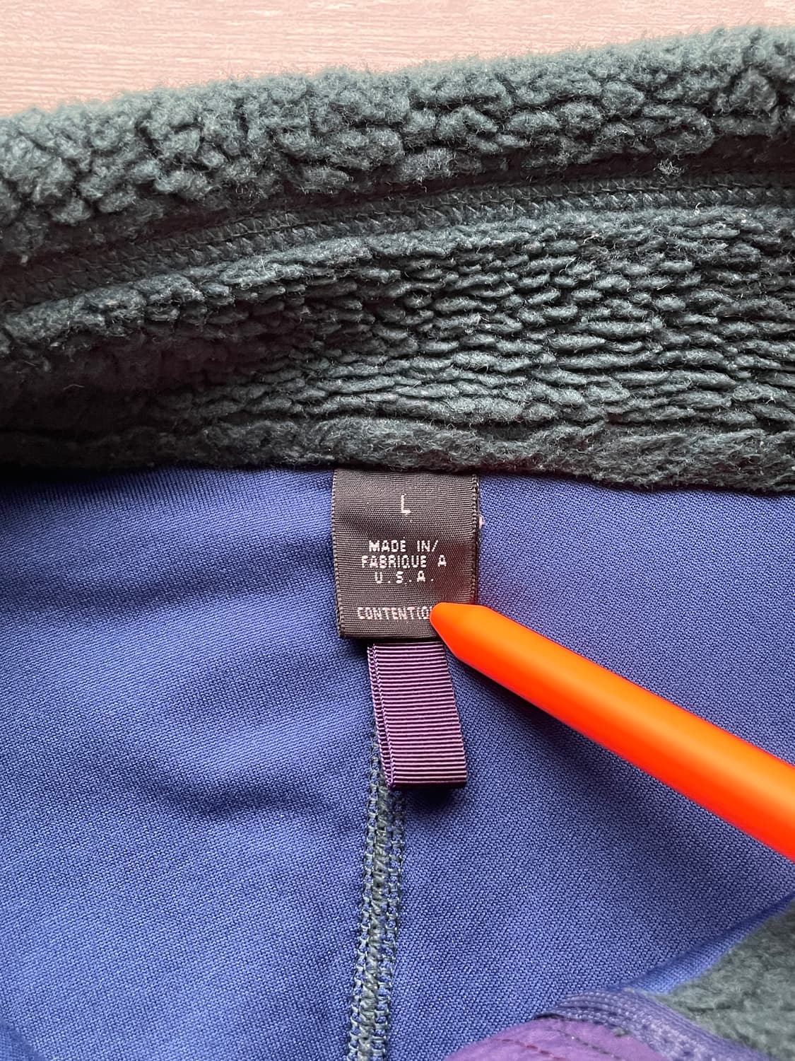 90s 파타고니아 딥파일 PEF 그린 퍼플 자켓 상품이미지3