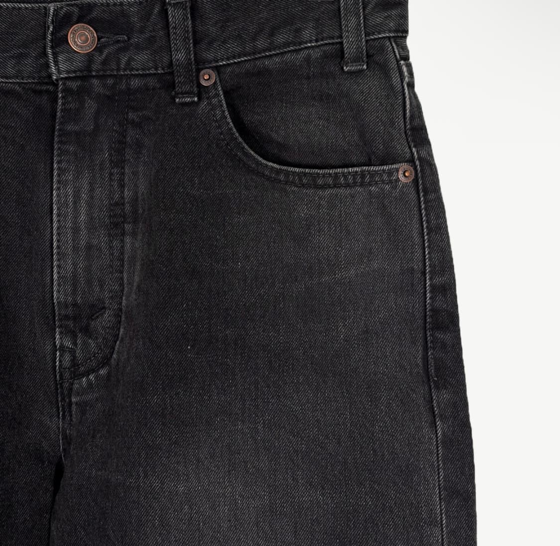[30] 셀린느 남성 워싱 코튼 데님 스트레이트 진 팬츠 청바지 블랙 상품이미지5