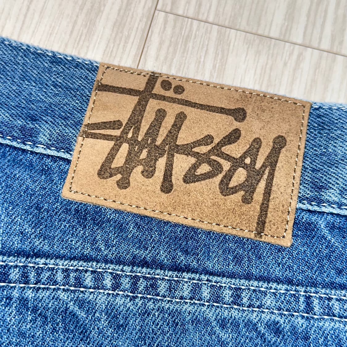 stussy denim big ol' shorts blue 상품이미지3