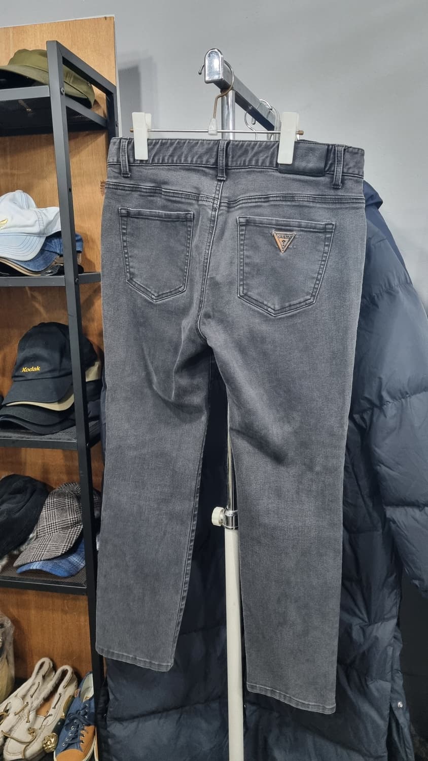게스진 그레이 스판청바지 32~33(허리반품42,총장97) 상품이미지2