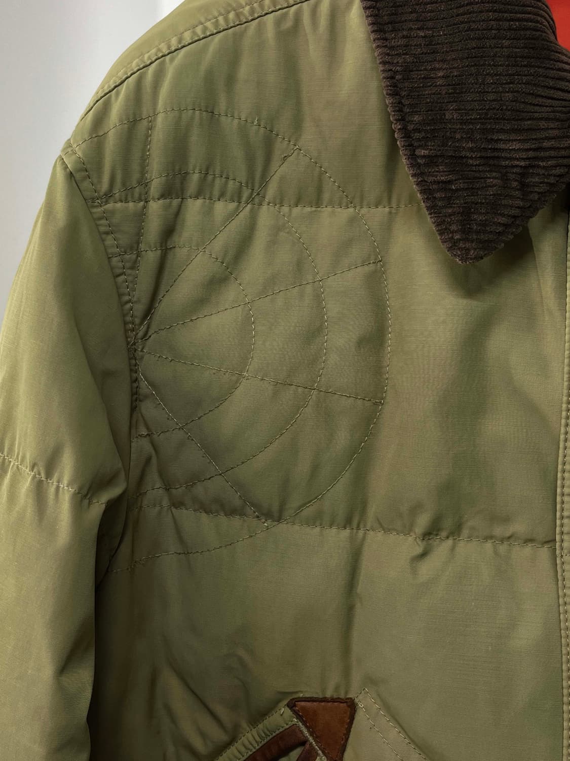 폴로 랄프로렌 썬페이딩 레더 코듀로이 헌팅 다운자켓 상품이미지7