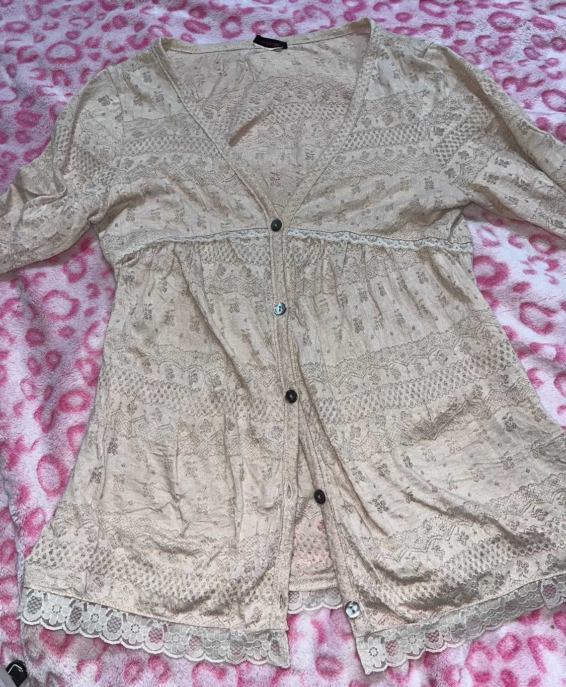 빈티지 모리 펀칭 가디건 상품이미지3