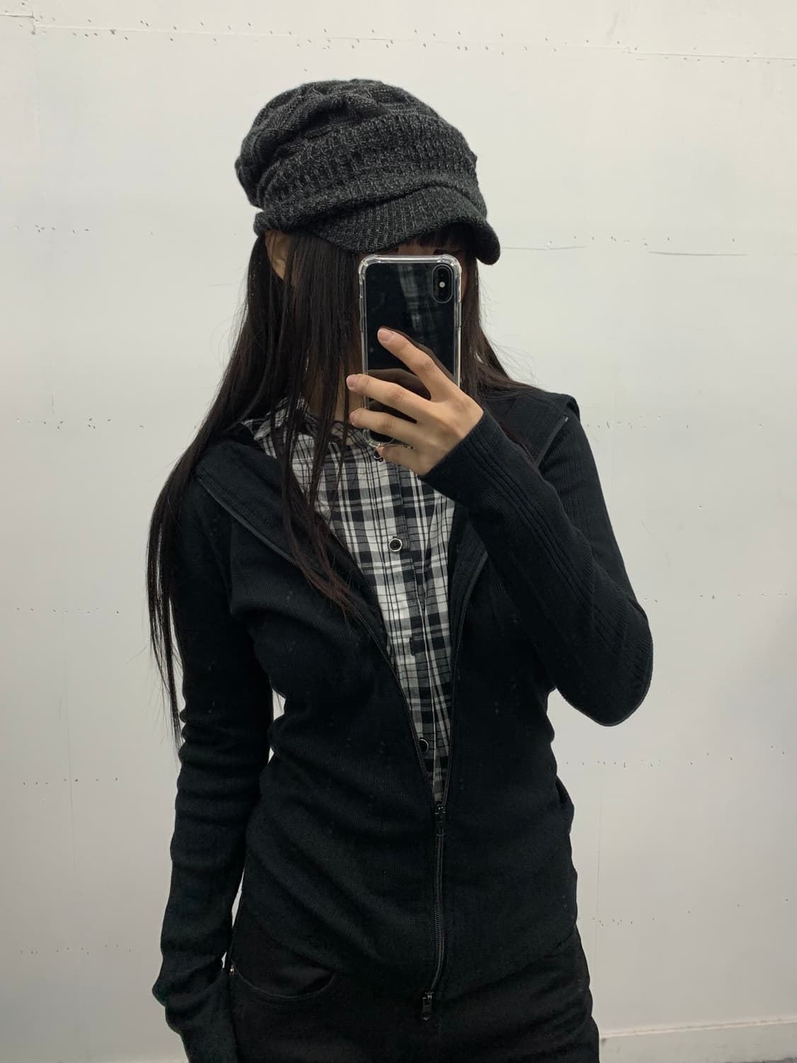 Spade y2k 레이어 셔츠 집업 상품이미지3