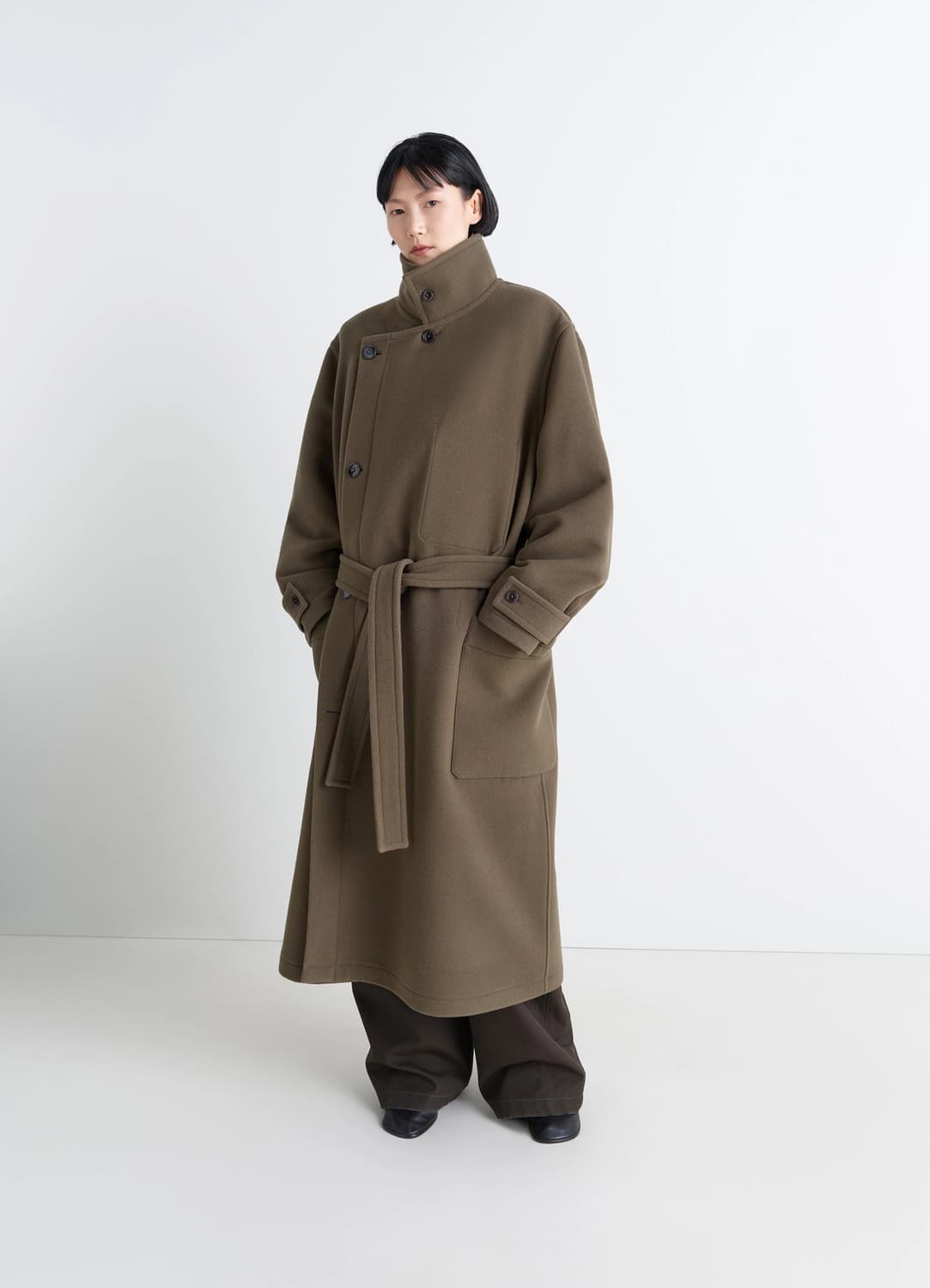 [S,M,L]르메르 25fw 랩 코트/다크 스쿼럴 상품이미지2